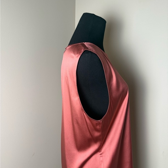 Eileen Fisher Elegant Satin Sleeveless Top - Rust M - Picture 4 of 8